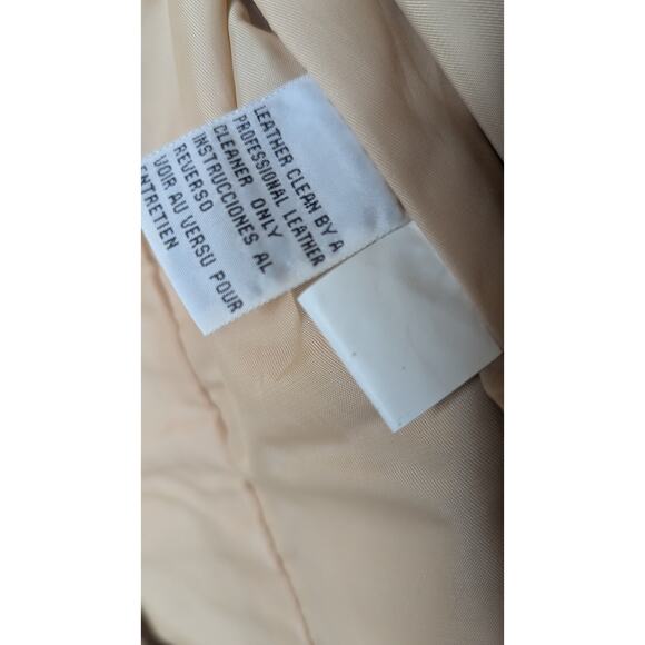 Together! butter yellow leather jacket Blazer 4 button career Womens size 12 - Picture 5 of 12